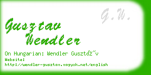 gusztav wendler business card